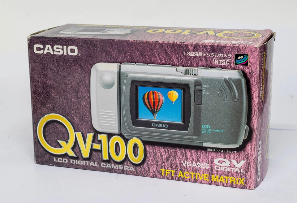 Rare Casio QV-100 Digital Camera from 1996 boxed! - Bild 1 von 1