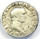 Vitellius and Father Lucius AR Denarius Roman Silver Coin 69 AD - ANACS VG10