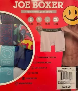 Herren Joe Boxer 4er Pack PERFORMANCE Stretch Boxershorts Unterwäsche S M L XL $ 38 Neu mit Etikett - Bild 1 von 19