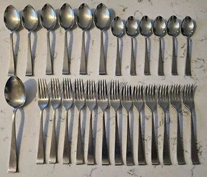 26 Pieces Lyon NEW CHARM Stainless Dinner/Salad Forks Teaspoons Spoons - Picture 1 of 8