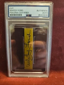 WHITEY FORD HAND SIGNED STATUE NAME PLATE AUTOGRAPHED YANKEES PSA DNA - Picture 1 of 1