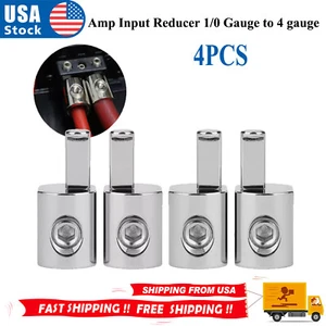 4PCS ILL Customz Offset Power and Ground 1/0 Gauge to 4 Gauge Amp Input Reducers - Picture 1 of 5