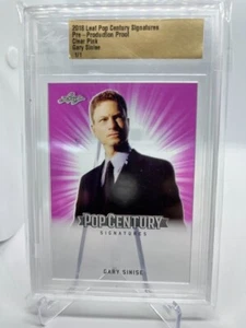 2018 Leaf Pop Century Signature Pre-Production Proof Clear Pink 1/1 Gary Sinise - Picture 1 of 2