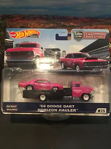 1:64 Hot Wheels Car Culture Team Transport 1968 Dodge Dart Horizon Hauler Pink - Picture 1 of 2