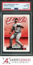 2003 UPPER DECK MVP #189 ALBERT PUJOLS CARDINALS PSA 10 B3716826-351