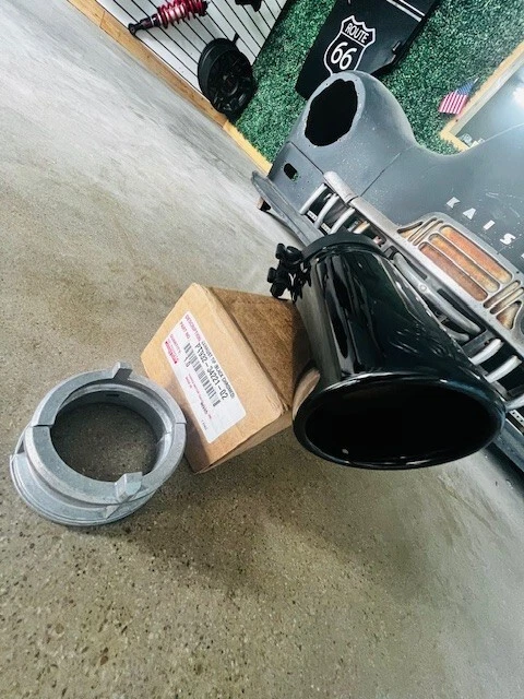TOYOTA TUNDRA 2024-2024 TACOMA BLACK CHROME EXHAUST TIP GENUINE PT932-34221-02 - Image 1 of 3