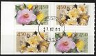 Norway 2001, Nk 1410-11, Roses Set Vfu Booklet Pane, Mi 1366-67Do/Du