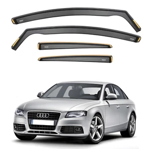 ISPEED Wind Deflectors for Audi A4 B8 2008-2015 4-Door Saloon 4pc Set Visors - Picture 1 of 9