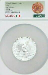 2020 MEXICO SILVER LIBERTAD 2 ONZA NGC MS 70 KEY DATE LOW MINTAGE PERFECTION