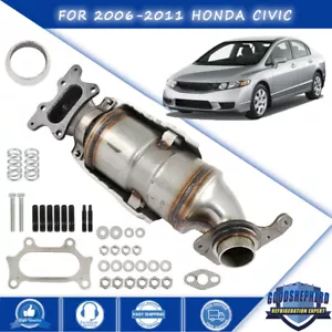 For 2006-2009 2010 2011 Honda Civic 1.8L l4 Exhaust Manifold Catalytic Converter - Picture 1 of 12