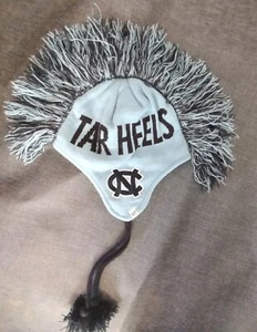 '47 Tar Heels North Carolina Logo Embroidery Blue Fringe Mohawk Cap Youth Size - Picture 1 of 3