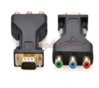 UN COMPONENTE RCA YUV YPbPr video a VGA estilo D-sub HD 15 pines adaptador de video - Imagen 1 de 3