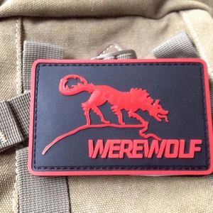 Tactical WEREWOLF USA ARMY 3D PVC PATCH Hook Loop PATCHES BADGE - Picture 1 of 4