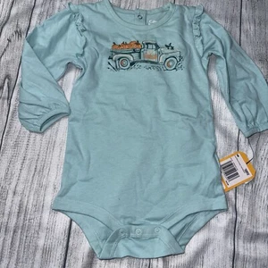 Carhartt Baby Girls Pumpkin Truck Fall Bodysuit One Piece NEW - Picture 1 of 2