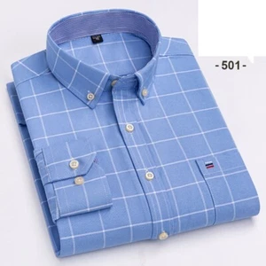 Mens Oxford Shirts Formal Business Long Sleeves Cotton Casual Dress Shirts Tops - Picture 1 of 19