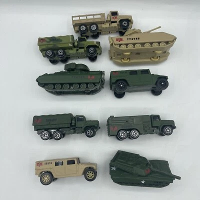 GI Joe Maisto Military Vehicles Tanks and Trucks Toy Cars Lot Of 9 - Image 1 of 4