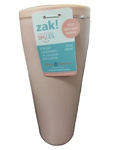 Zak everyday Smiles Forget Lukewarm I'm Vacuum Insulated 30 Oz light pink - Picture 1 of 4