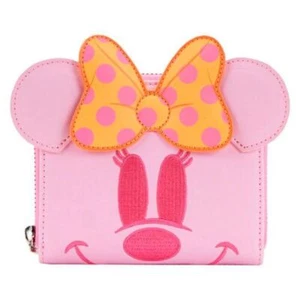 Cartera Oficial Loungefly Brillante Disney Pastel Fantasma Minnie Mouse Cartera Cremallera Alrededor - Imagen 1 de 4