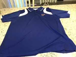Antigua St Louis Blues Men's Size L Blue Short Sleeve Golf Polo Embroidered Logo - Picture 1 of 7