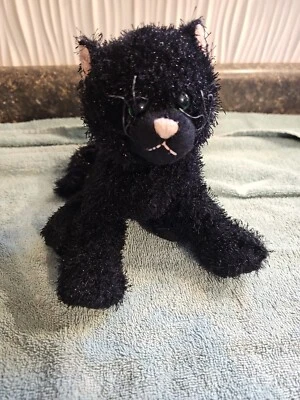 Ganz Webkinz Halloween Black Cat Green Eyes Plush Stuffed Animal NO CODE - Image 1 of 4