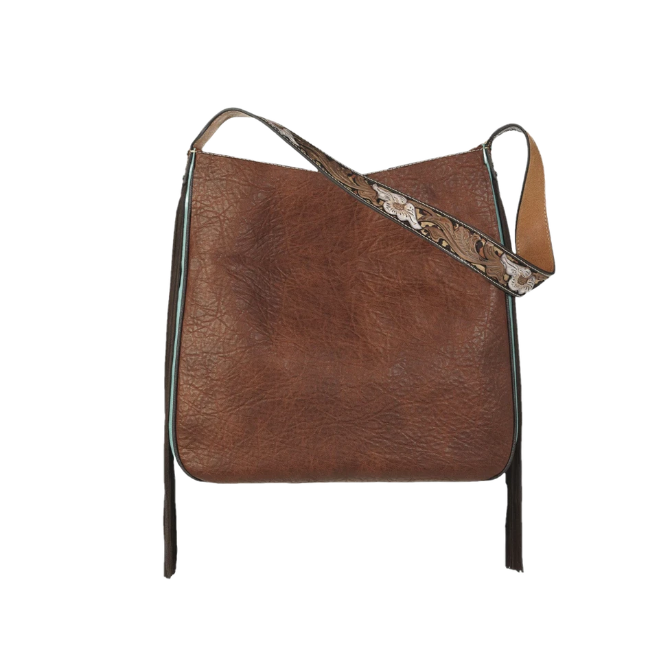 Bolso de hombro de cuero marrón oculto Jean para dama Nocona N770007802 Foto 1 de 1