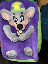 Chuck E. Cheese Rolling Luggage Suitcase Travel Bag Plush Kids Size Backpack