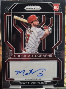 2022 Panini Prizm Rookie Autographs Matt Vierling #RA-MV (NM) AUTO Free Rtns - Picture 1 of 2