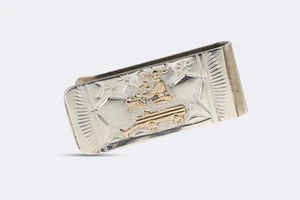 T.A. Begay Navajo 925 Silver with Gold Filled Accents Money Clip (15.42g.) - Picture 1 of 3