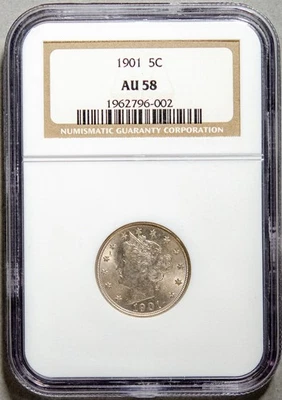 1901 $.05 NGC AU58 1962796-002 - Image 1 of 2