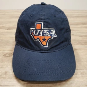 UTSA Roadrunners Hat Cap Strap Back NCAA Football Mens Adidas Blue Cotton - Picture 1 of 9