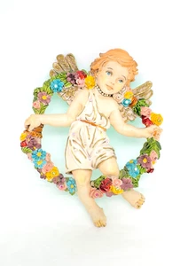 Hermosa figura de ángel de Michal Negrin con cristales de colores ISRAEL #03# - Imagen 1 de 9