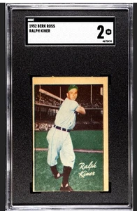 RALPH KINER 1952 BERK ROSS SGC 2 ! *JUST GRADED ! *7X NL HR LEADER ! *WOWZERS ! - Picture 1 of 2