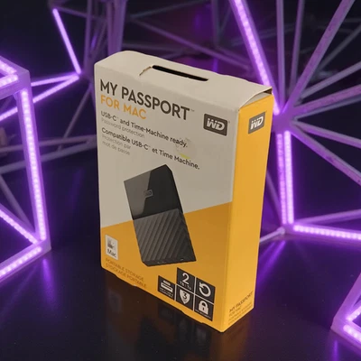 WD My Passport for Mac 2TB External Hard Drive USB-C Time Machine Ready - Image 1 of 4