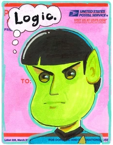 Goofy Mr Spock Star Trek TOS street art graffiti slap - Picture 1 of 1