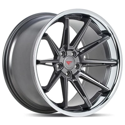 19x8.5"Ferrada Wheels CM2 Matte Graphite with Chrome Lip Rims Foto 1 de 4