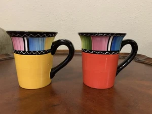 Juego de 2 tazas de café Serape International certificadas 4,75" Nancy Green - Imagen 1 de 14