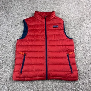 Patagonia Vest Boys Extra Large Red Down Sweater Ripstop Insulated Coat Puffer - Picture 1 of 13