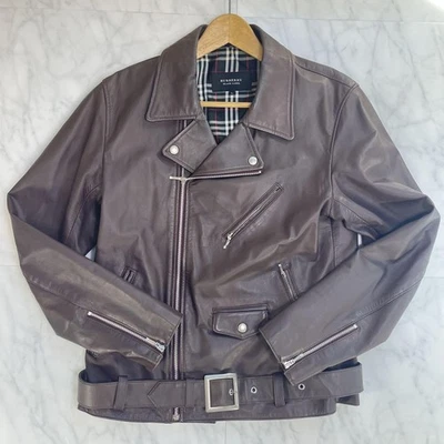 Куртка Burberry Black Label Double Riders (размер L) с кожаным ремнем - Изображение 1 из 4