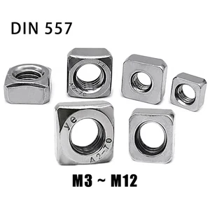 M3 M4 M5 M6 M8 M10 M12 Square Nuts Stainless Steel Thick Type DIN 557 Metric - Picture 1 of 9
