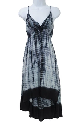 Vestido de sol WET SEAL Tie Dye ajustado alto-bajo profundo cuello en V cintura alta para mujer PEQUEÑO Foto 1 de 4