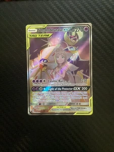 Solgaleo & Lunala GX Tag Team Full Art Holo Card 216/236 SM-Cosmic Eclipse NM - Picture 1 of 7