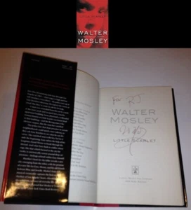 LIBRO FIRMADO WALTER MOSLEY PEQUEÑO ESCARLATA CON CERTIFICADO DE AUTENTICIDAD DE FIRMA BONITO RARO 1A EDICIÓN - Imagen 1 de 1