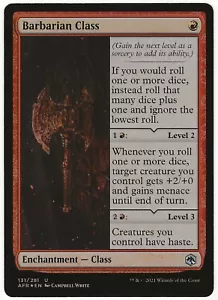 Magic The Gathering Barbarian Class FOIL Adventures in the Forgotten Realms poco común casi nuevo - Imagen 1 de 1