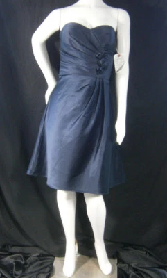 Bill Levkoff Diseñador Muestra 10 Azul Marino Vestido de Dama de Honor Baile de graduación Vestido de Boda NUEVO $195 Foto 1 de 4