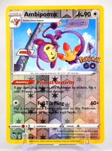 Pokemon TCG Pokemon GO Ambipom 057/078 Common Reverse Holo - Picture 1 of 2