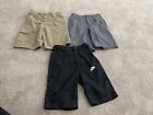 Boys Under Armour & Nike Uniform/Golf Shorts Khaki Black/Grey -size Medium