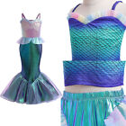 Kinder Mädchen Meerjungfrau Kleid Rüsche Meerjungfrau Kostüm Prinzessin Verkleiden Cosplay Geschenk
