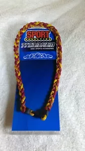 Maroon & Gold Braided Titanium Ionic Sports Necklace Gophers NEW - Picture 1 of 3