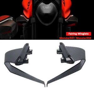 Motorcycle Spoiler Aero Side Wings Carbon Fiber For DUCATI Monster 937 SP 2021 - Picture 1 of 11
