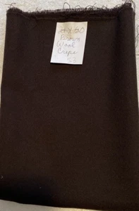 100% Wool Crepe fabric Pendleton 21” x 60" Brown - Picture 1 of 2